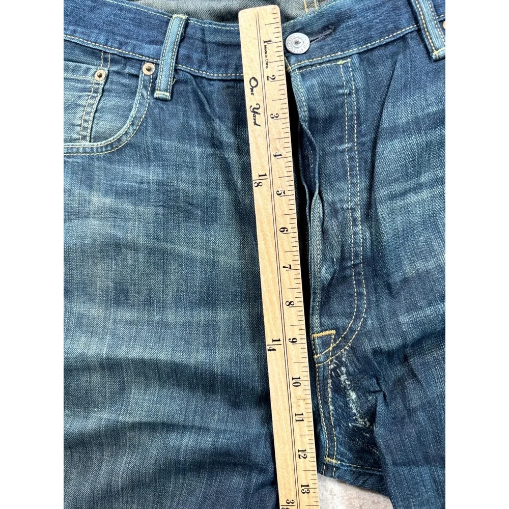 Vintage Levi's 501 Jeans Men 38x34 Dark Blue Denim Faded Straight Leg Button Fly